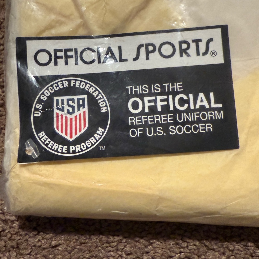 Official Sports Yellow Referee Uniform shirt